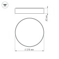 LED fixture SP-RONDO-210B-20W 6000K BK
