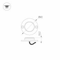 LED Fixture ART-DECK-LAMP-R40-1W 3000K CH