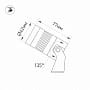 LED Fixture ALT-RAY-R42-5W 3000K BK