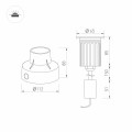 LED Fixture LTD-GROUND-XL-R65-6W 3000K CH