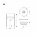 LED Fixture KT-AQUA-R45-3W 6000K CH