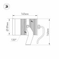 LED Fixture ALT-RAY-R89-25W 4000K BK
