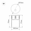 LED fixture LT-GAP-R70-3W 3000K WH