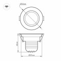 LED Fixture LTM-R45WH 3W 6000K WH