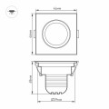 LED Fixture LTM-S46x46WH 3W 6000K WH