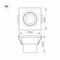LED fixture LTM-S60x60WH 3W 3000K WH