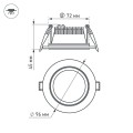 LED fixture LT-R96WH 6W 3000K WH