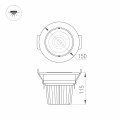 LED fixture LTD-140WH 25W 6000K WH