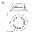 LED fixture LT-R200WH 16W 4000K WH