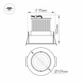 LED fixture LTD-95WH 9W 3000K WH
