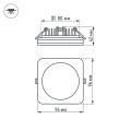 LED fixture LTD-96x96SOL-10W 3000K WH