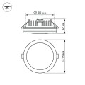 Panel LED LTD-95SOL-10W 3000K WH