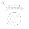LED fixture DL-85M-4W 3000K WH