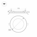 LED fixture DL-120M-9W 6000K WH