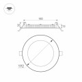 LED fixture DL-192M-18W 6000K WH