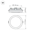 LED fixture LTD-115SOL-15W 6000K WH