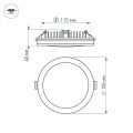Panel LED LTD-135SOL-20W 4000K WH
