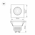LED fixture LTM-R50WH 5W 3000K WH