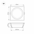 LED fixtureLTM-S60x60WH-Frost 3W 6000K WH