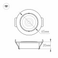 LED fixture LTM-R65WH 5W 4000K WH