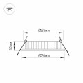 LED fixture LED LTM-R70WH-Frost 4.5W 6000K WH