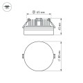LED fixture LTD-80R-Opal-Roll 5W 6000K WH