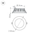 Oprawa LED LTD-105WH-FROST-9W 4000K WH