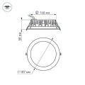 LED fixture LTD-187WH-FROST-21W 6000K WH