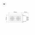 Oprawa CL-KARDAN-S180x102-2x9W 4000K WH-BK