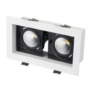 LED fixture CL-KARDAN-S180x102-2x9W 3000K WH-BK