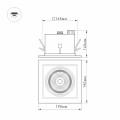 LED fixture CL-KARDAN-S190x190-25W 6000K WH-BK