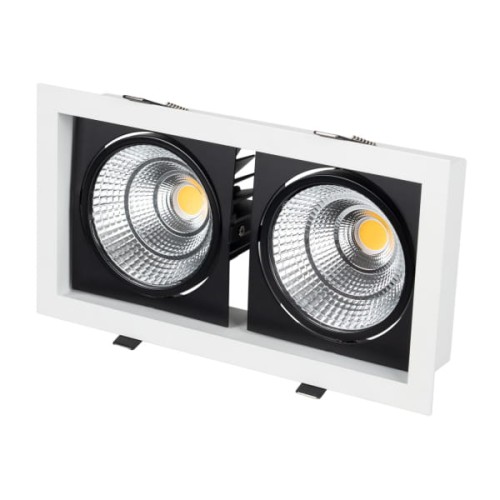 LED fixture CL-KARDAN-S375x190-2x25W 4000K WH-BK