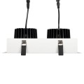 LED fixture CL-KARDAN-S283x152-2x25W 6000K WH-BK
