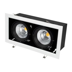 LED fixture CL-KARDAN-S375x190-2x25W 6000K WH-BK