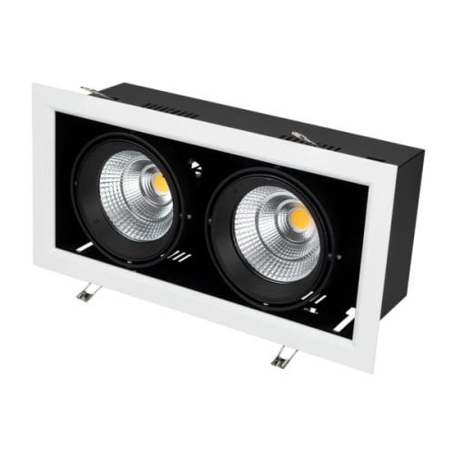 LED fixture CL-KARDAN-S375x190-2x25W 6000K WH-BK
