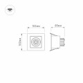 LED fixture CL-KARDAN-S102x102-9W 4000K WH-BK