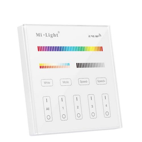 Panel naścienny LED 230V RGB+CCT 4 strefowy test