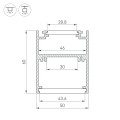 LED Extrusion SL-ARC-5060-D1500-A45