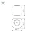 LED Fixture LGD-Wall-Orb-4WH-8W Ciepły Biały