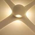 LED Fixture LGD-Wall-Orb-4WH-8W Ciepły Biały