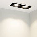 LED fixture CL-KARDAN-S375x190-2x25W 4000K WH-BK