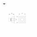 Oprawa ORIENT BUILT TURN TC S67x67 3W 3000K