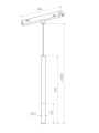 Oprawa magn ORIENT STICK HANG R20 6W 48V 4000K BK