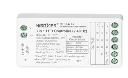 Kontroler odbiornik LED RGB+CCT 12-24V 12A