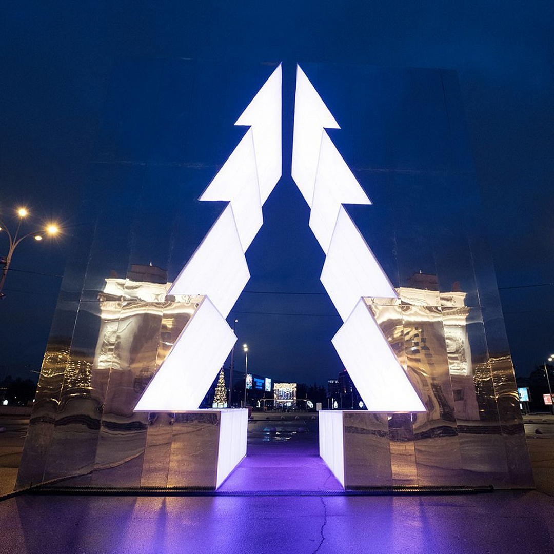 New Year's light installation